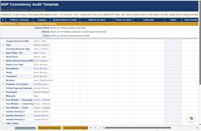 NAP Audit Spreadsheet